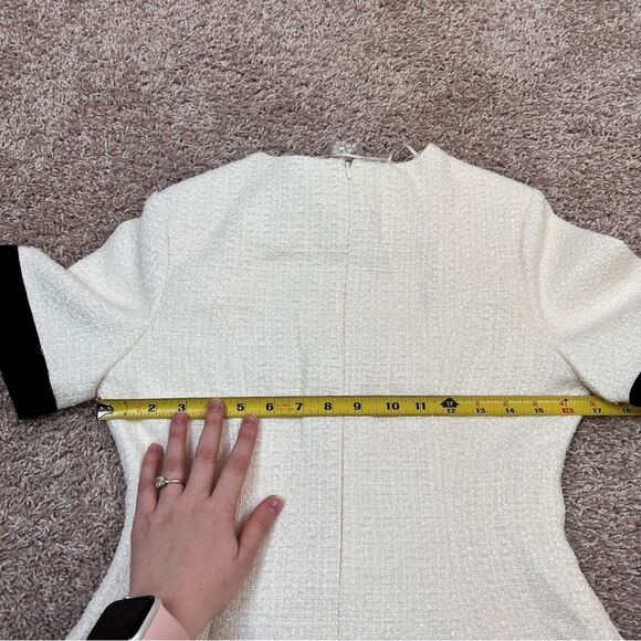 MABLE Tweed Mini Dress with Rhinestone Buttons - Picture 12 of 14